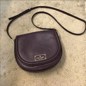 Kate Spade Cross Body Purse. (Pre-owned). Burgundy